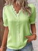 Summer 2023 Women's Fashion Hollow Short-Sleeved Shirt