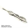 [STERLING SILVER 925] Feather Silver Necklace Pendant Chain AMTHANE-005