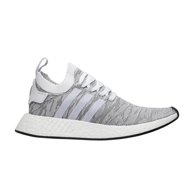 Men's Sneakers Adidas NMD R2 Primeknit White Black Footwear White/Core Black/Burnt Orange