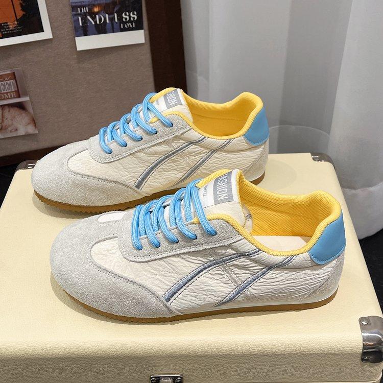 [Armano] Popular flat-bottomed Forrest Gump shoes women's 2025 new spring silver little white shoes breathable sports women's board shoes