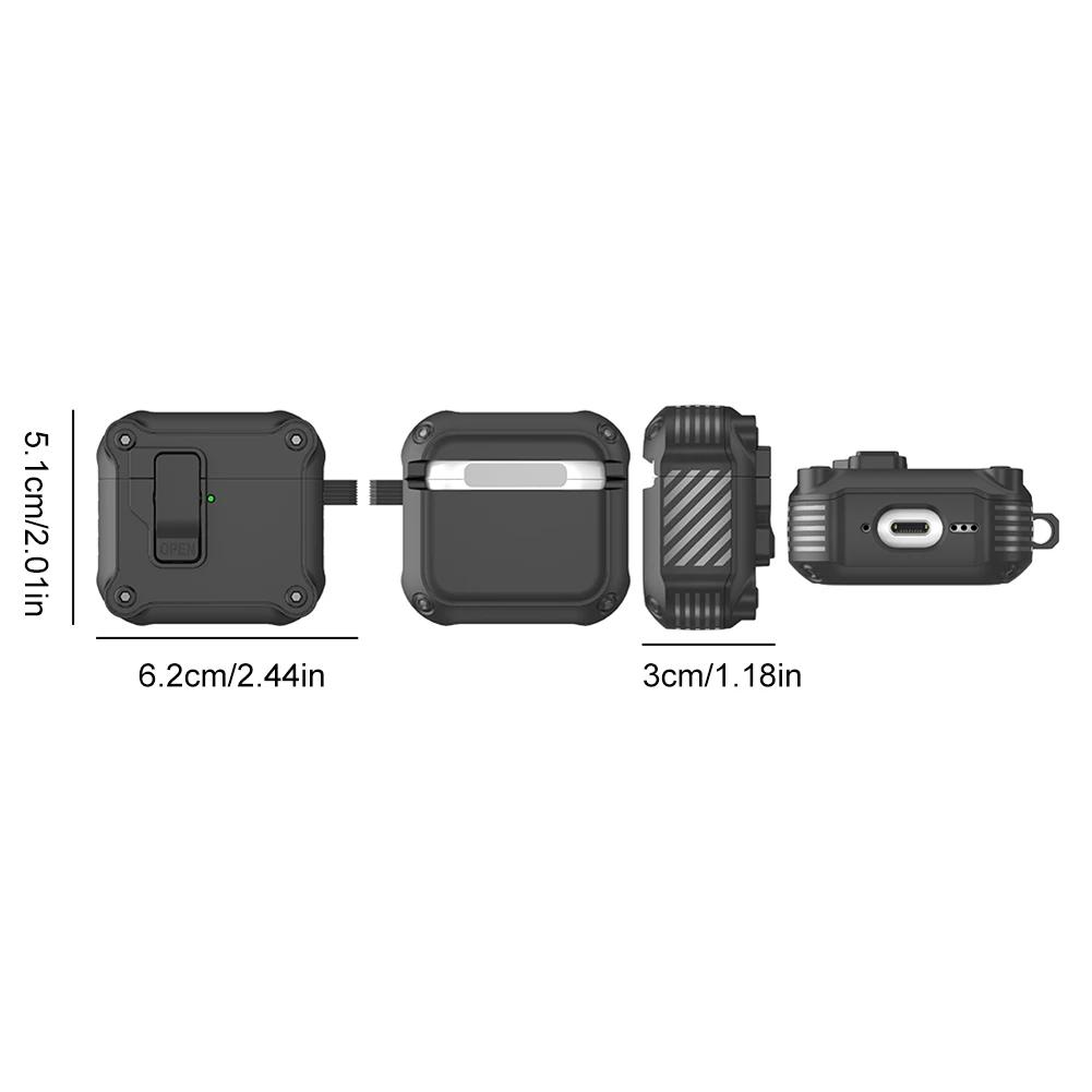 Earphone Case For Airpods 4 2025 Bluetooth Headphones Cover 3D Protective Shell Skin Box With Keychain Full Body Protcetive Case