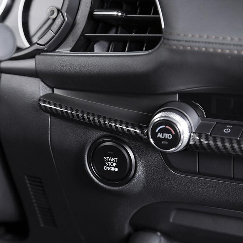 For Mazda 3   ABS Red Car Dashboard Air Conditioner Outlet AC Vent Center Console Control Strip Cover Trim