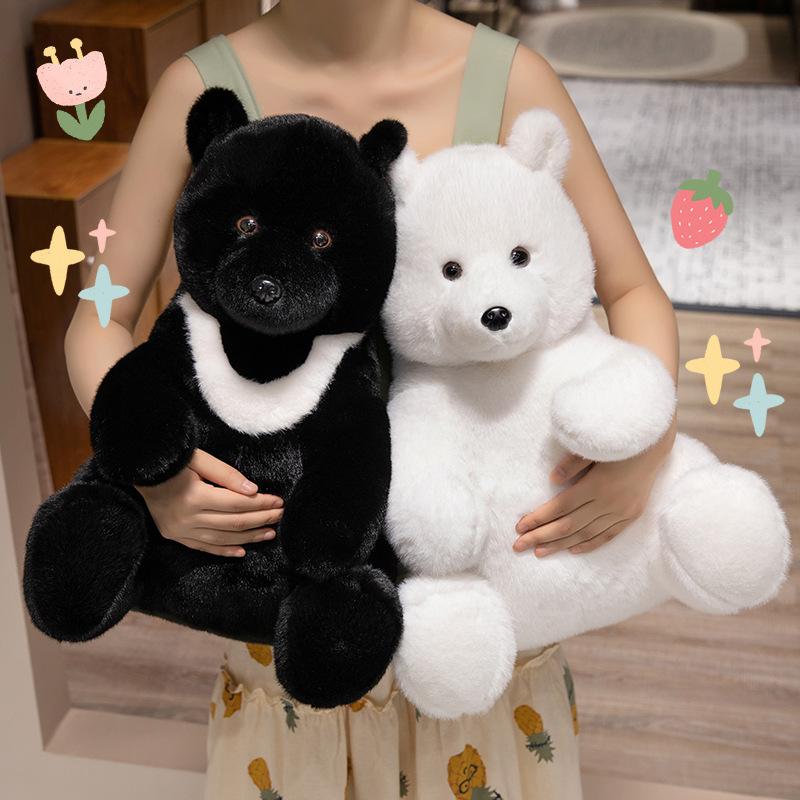 Geometric Simulation Bear Doll Black Bear Doll Cartoon Brown Bear Plush Toy White Bear Polar Bear Doll