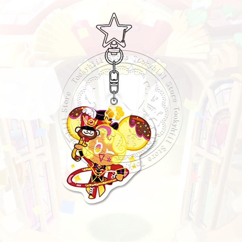 Cookie Run Kingdom Keychain Game Cartoon Coffee Kawaii Student Milk Chocolate Figure Bag Decorate Forester Pendant Birthday Gift