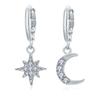 Vintage Classic Sun Moon Earrings Women Dangle Earrings Asymmetric Earrings Of Star And Moon Female Korean Jewelry