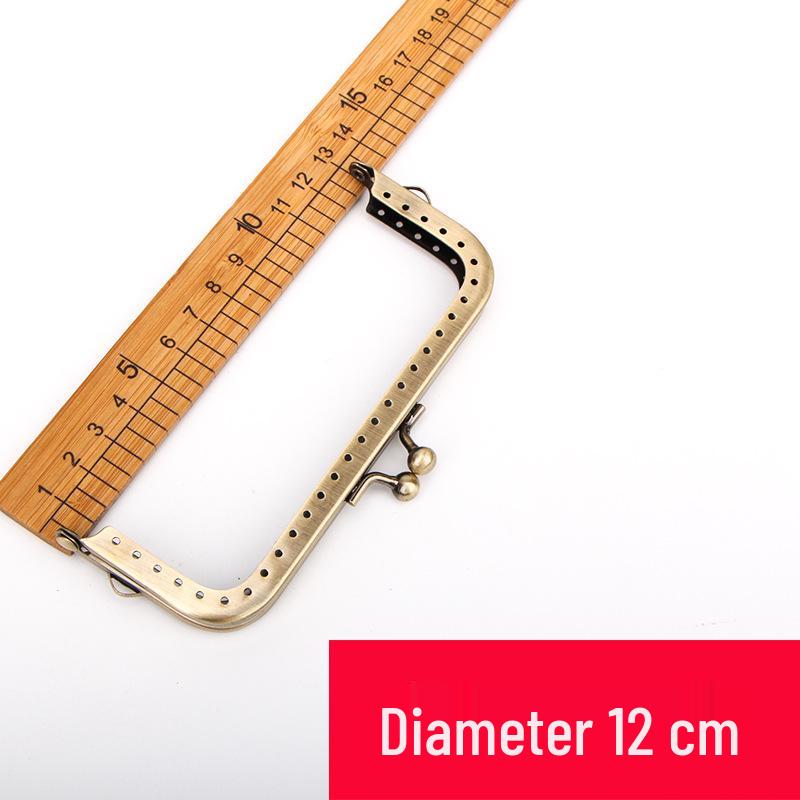 Silberne quadratische Schließe für handgefertigte Taschen - Mehrere Größen (6,5 – 20 cm)
