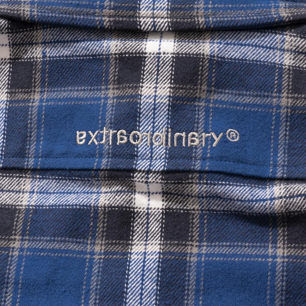 AUSSERGEWÖHNLICHes Tartan Karo Hood Shacket Blau