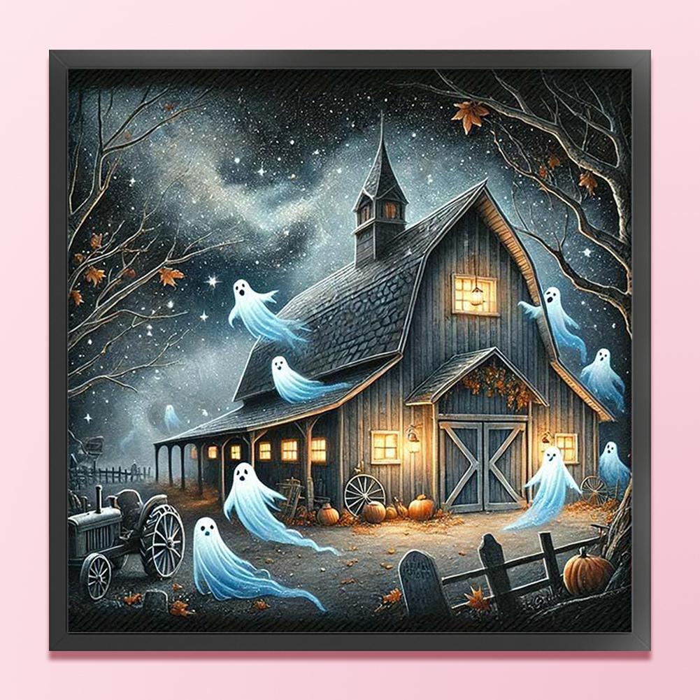 Halloween Printed Cross Stitch Kit DIY 11CT Embroidery Craft Set Home Decor