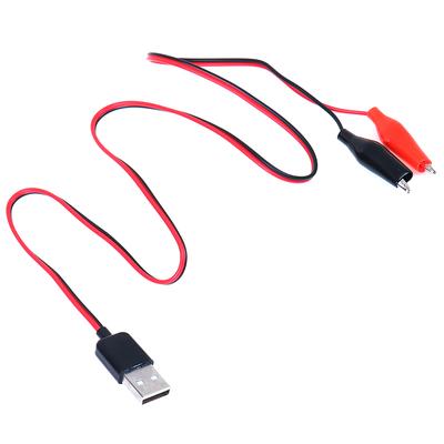 1 ks aligátorových testovacích klipů Svorka k samčímu USB konektoru Napájecí kabel adaptéru