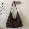 Mode Leopardenmuster Tragetasche Herbst neu große Kapazität personalisierte Schultertasche lässige Pendler Eimertasche