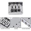 Adjustable 3 String Guitar Hard-tail Tailpiece Bridge for Cigar Box Electric Guitar Parts Replacement Chrome