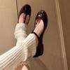 Retro Round-toed Versatile Flat Shoes for Women's Single Shoes