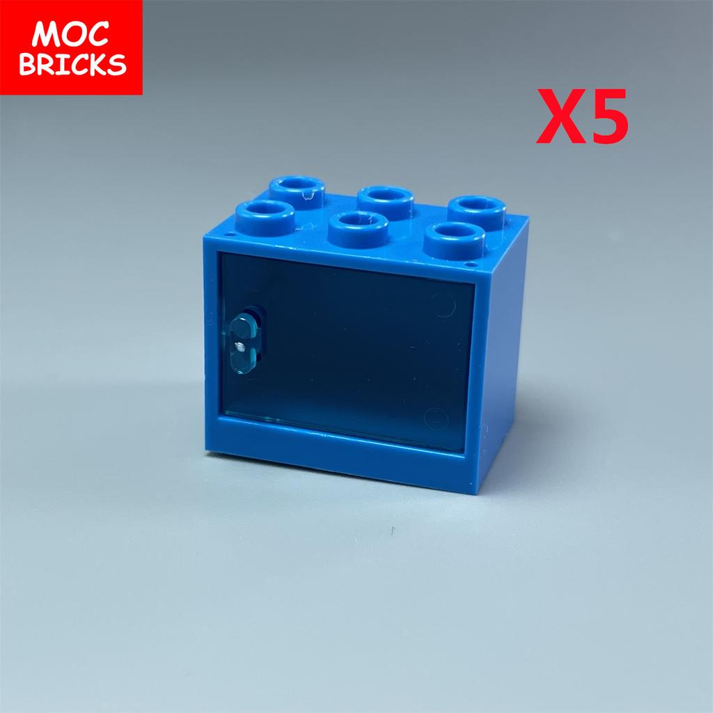 MOC Blocks Box Cupboard Container 2x3x2 Cabinets Assembles Particles 4532 4533 City House Construction Bricks Parts