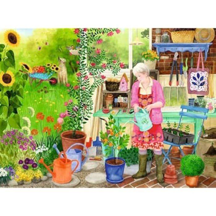Puzzle - ravensburger - 100 pièces - jardinage - couleurs vibrantes - support inclus
