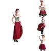 Oktoberfest Bavarian Dirndl Beer Wench Cosplay Costume With Puff Sleeves