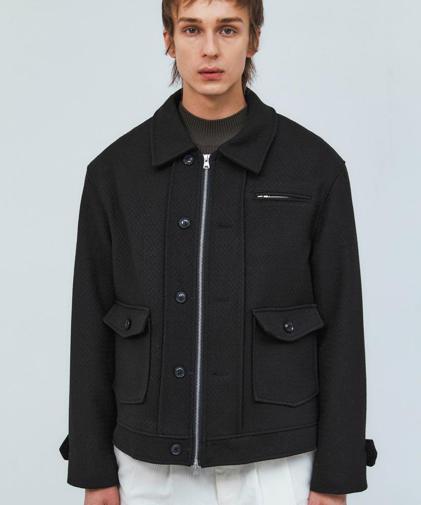 Trip Le Sens Double Button Flight Blouson_Gray