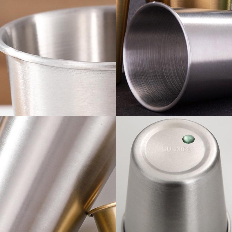 Nordic Ins Einfacher Metall Edelstahl Vergoldet Brauereibecher Kupfer Titan Gold Hochwertiger Becher Stahl Freunde Für Camping