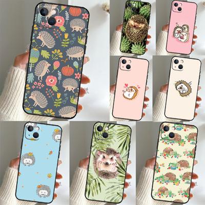 Милый Чехол-Сердечко с Ежиком для iPhone 15 14 12 11 13 16 17 Pro Max 15 16 Plus 13 Mini 16e 17 Air Funda Чехол