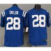 Indianapolis Colts 28 Taylor Football Jersey Mens NFL Team Sportswear Fan Apparel Blue Replica Uniform