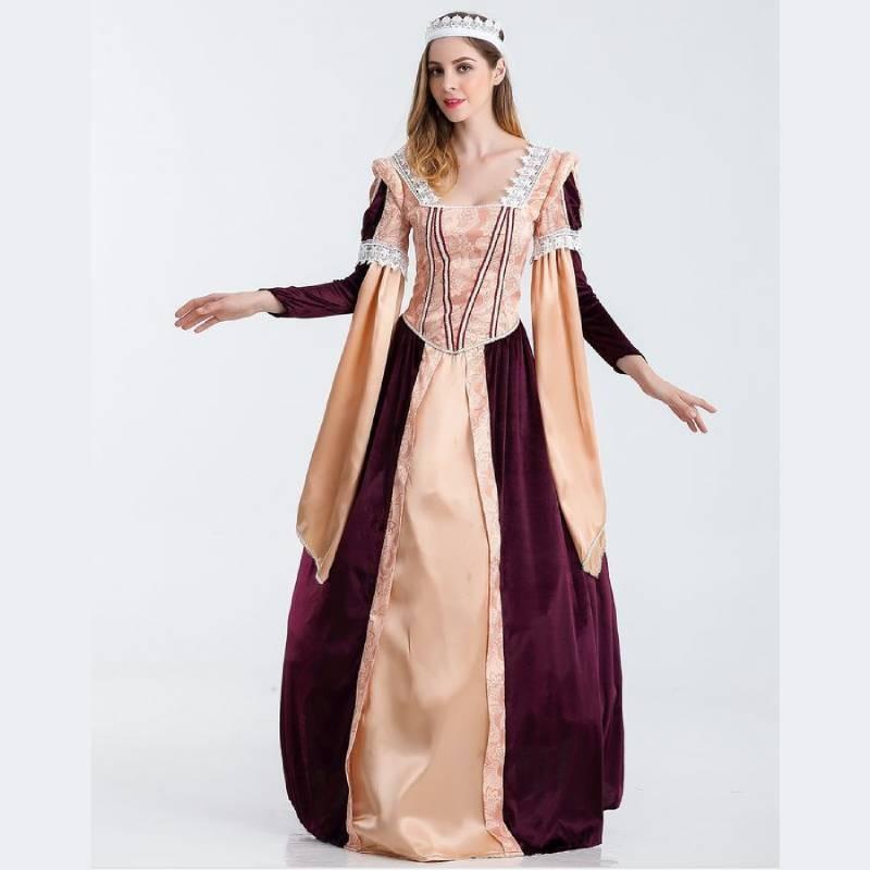 Halloween Cosplay Costumes Retro Vampire Queens Dress For Theme Party Up Dress