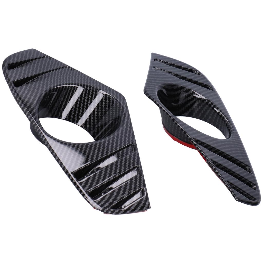 2Pcs Front Fog Light Lamp Covers Decorative Trims Carbon Fiber Style Fit for RAV4 2019‑2021