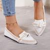 New Spring Autumn Women'S Snake Patterned Loafers Pointed Flat Bottomed Women'S Single Shoes Comfortable Driving Shoes