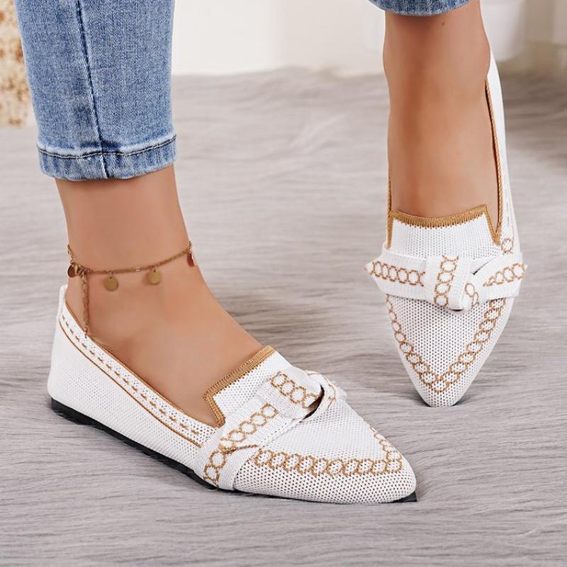 New Spring Autumn Women'S Snake Patterned Loafers Pointed Flat Bottomed Women'S Single Shoes Comfortable Driving Shoes