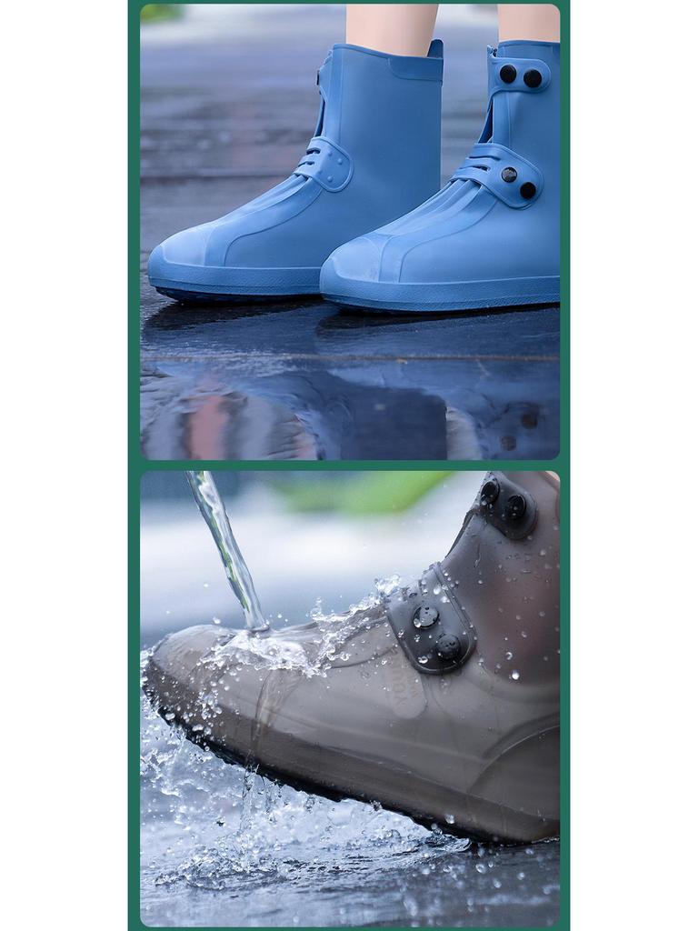 Waterproof Non-Slip Silicone Shoe Covers for Men and Women - Thickened Wear-Resistant Rain Boots