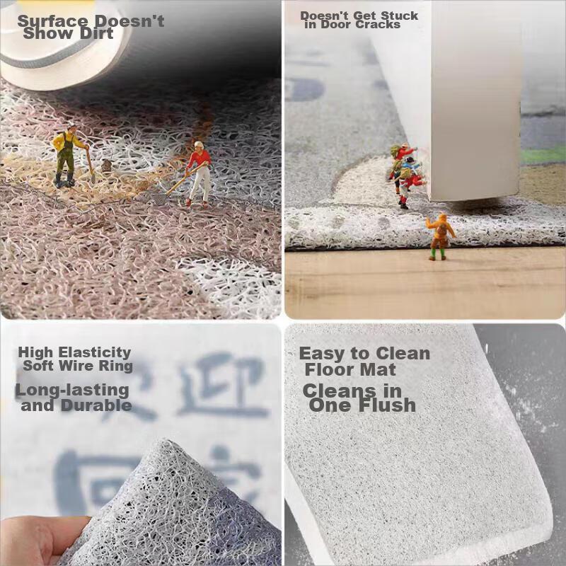 MOON TIME Entrance Mat, Doorway Foot Mat, Indoor Doormat, Loop Pile, Dirt-Resistant, Non-Slip Floor Mat, 60*90cm, Wangyu