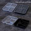 ZISIZ 1000ml 4-Compartment Disposable Lunch Box