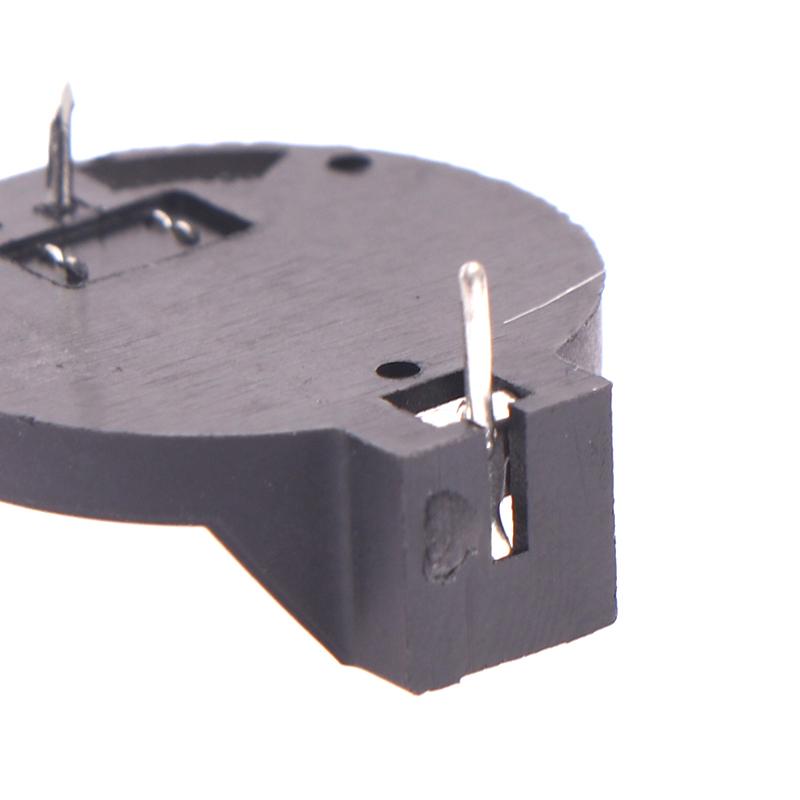 20Pcs Cr2032 Battery Holder Coin Cell Holder Box Case Socket Cr2032 With 2 Pins 3V Black Mounting Lead Need Solder