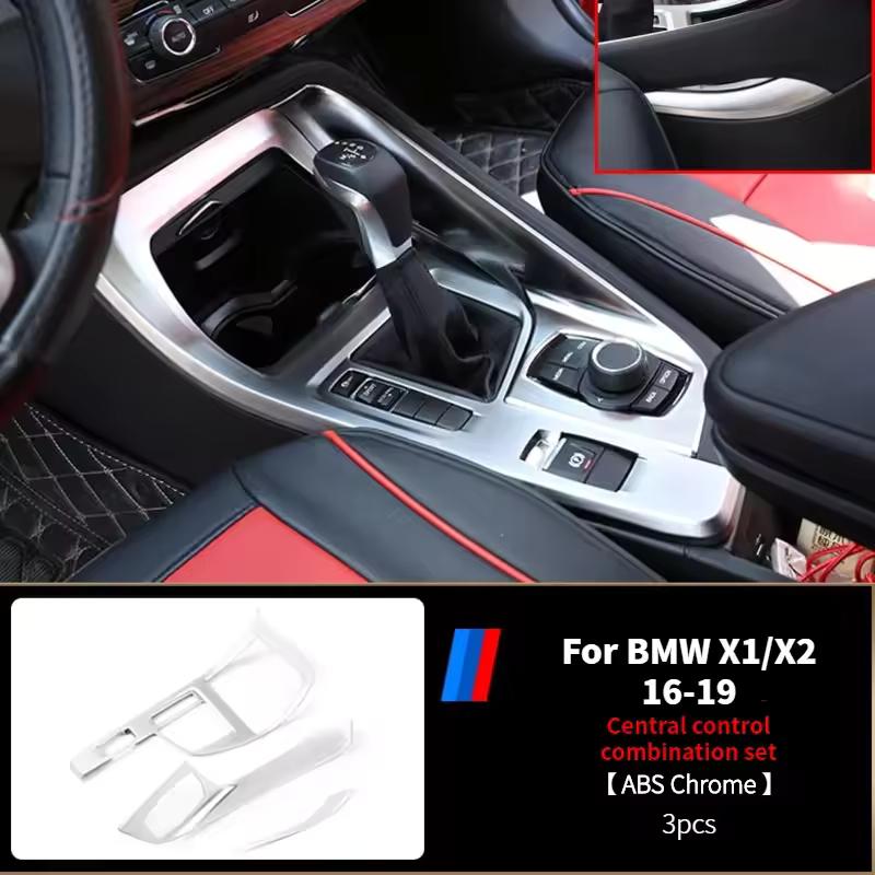 För BMW X1 F48 X2 F39 2016 2017 2018     ABS Bil Interiör Växellåda Panel Cover Trim Ram Tillbehör