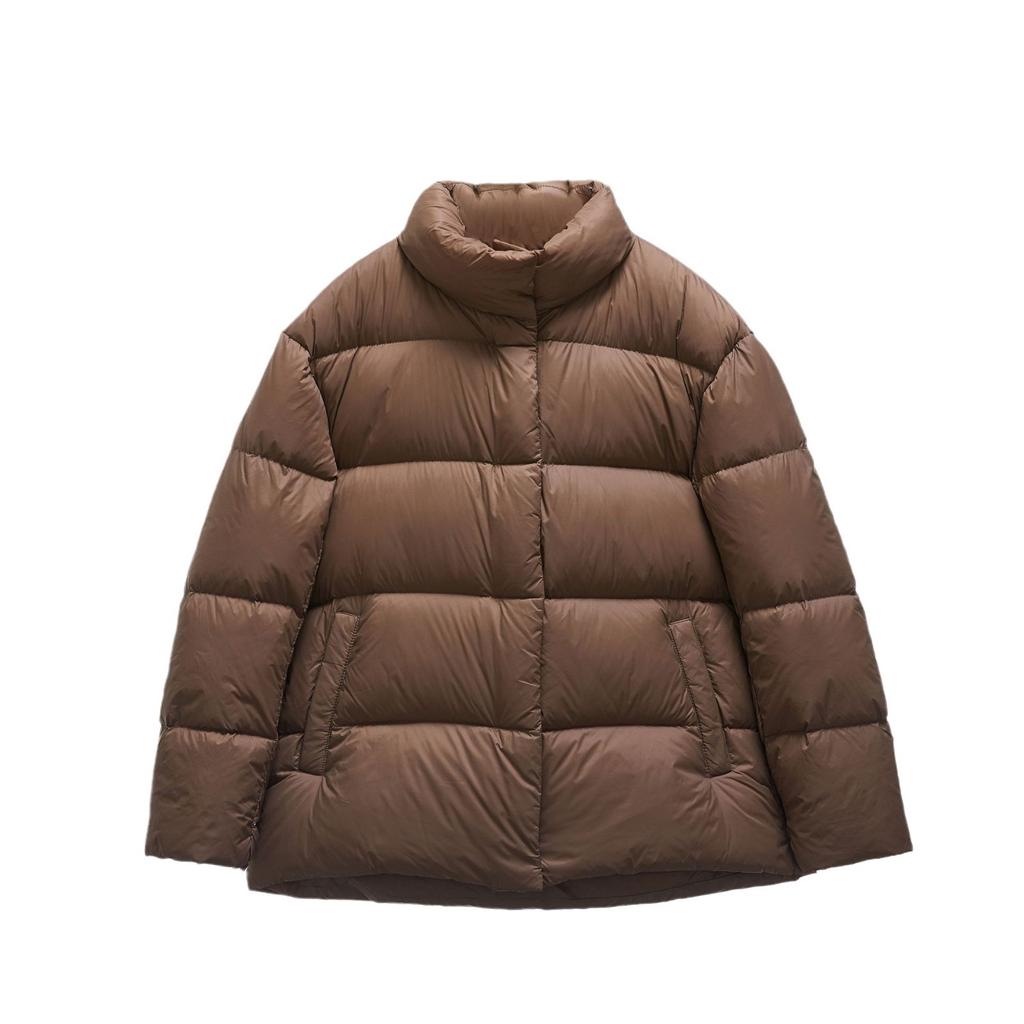 FASHION 2024 winter warm light down jacket women's short bread jacket fashion white duck down European and American outer model Clothes