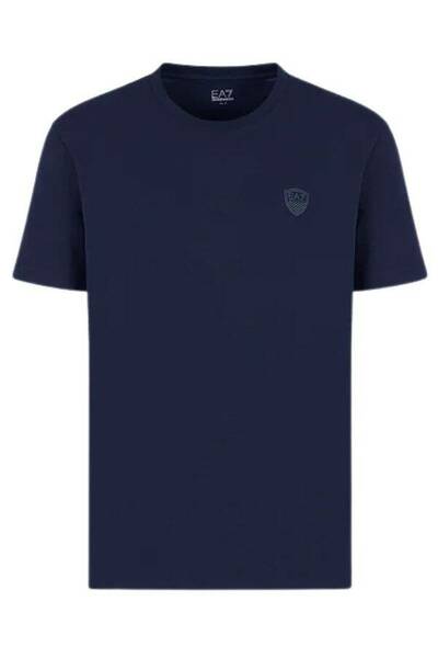 Emporio Armani Men's T-shirt, Navy Blue Cotton, Short Sleeve, Size L