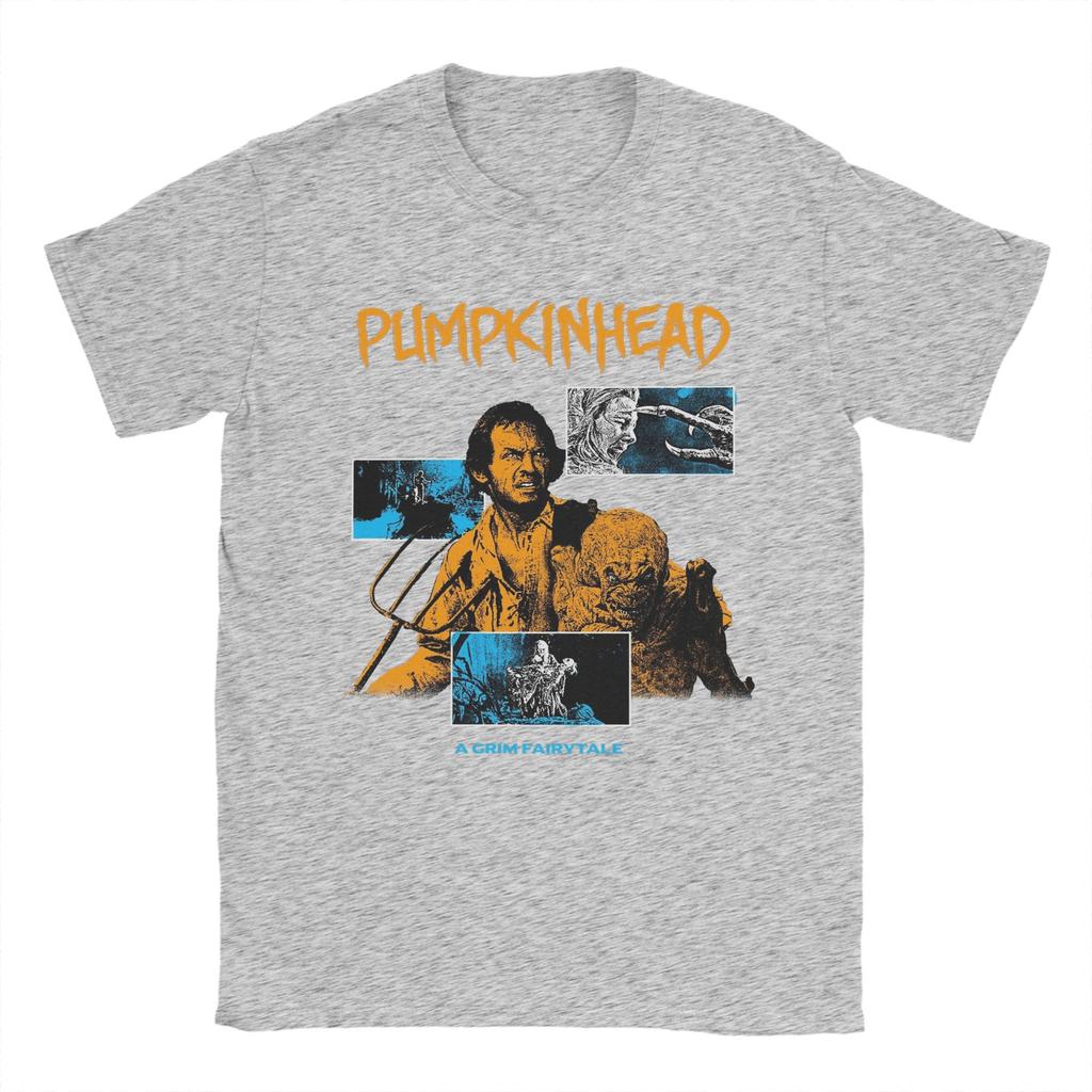 Pumpkinhead T Shirts for Men Pure Cotton Vintage TShirts Round Neck Tee Shirt Short Sleeve Tops Original