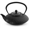 CAST IRON KETTLE 1.25L BLACK STEEL INFuser for Tea and Herbs