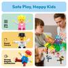 PicassoTiles Character Action Figure Toy Set for Expanded Variety Magnetic Building STEM Learning Magnetic Building Block Tiles Pretend Play