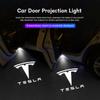 2/4 Stück Auto Tür Projektor Lampen HD LED Willkommensleuchten Zubehör für Model-Y Model-3 Model-X Model-S Cybertruck Roadster