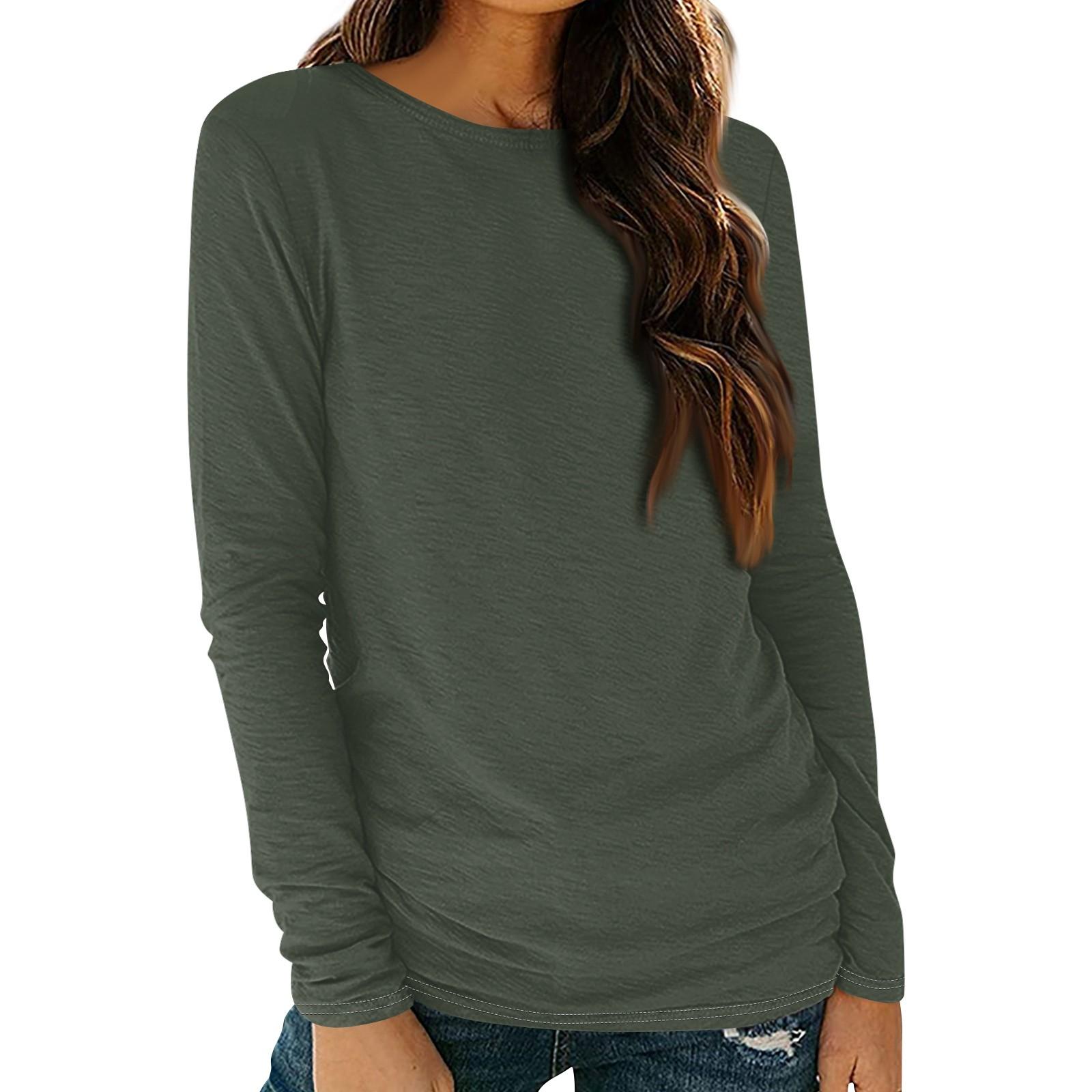 Женские рубашки с длинным рукавом и круглым вырезом — фото 3