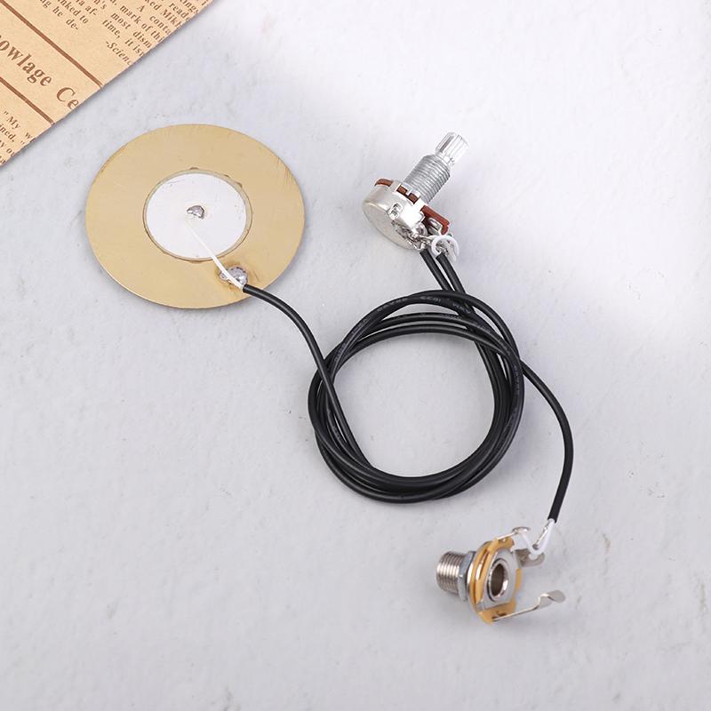 Metal Pickup Piezo Contact Microphone Transducer Prewired Amplifier Pickups For Guitar Violin Banjo Replacement Parts