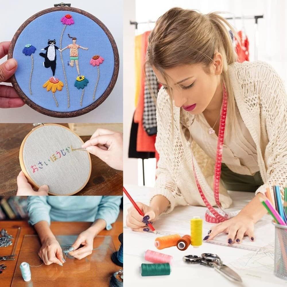 6pcs/Pack Resistance Sewing Thread Kits Professional Colorful Wire  Sewing Accessories