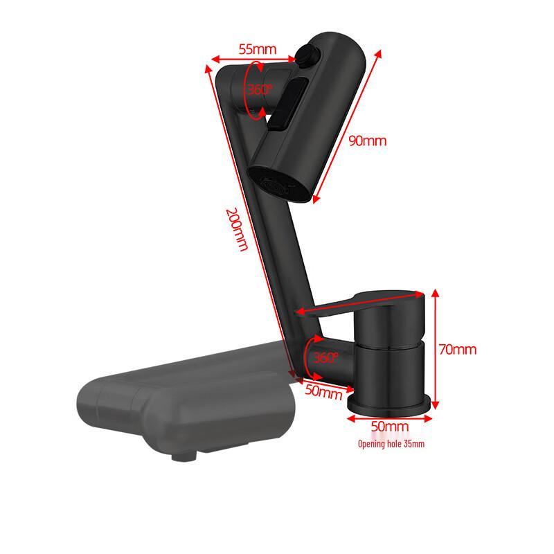 TLXT Foldable Hot & Cold Kitchen Faucet, Maneki-Neko Design