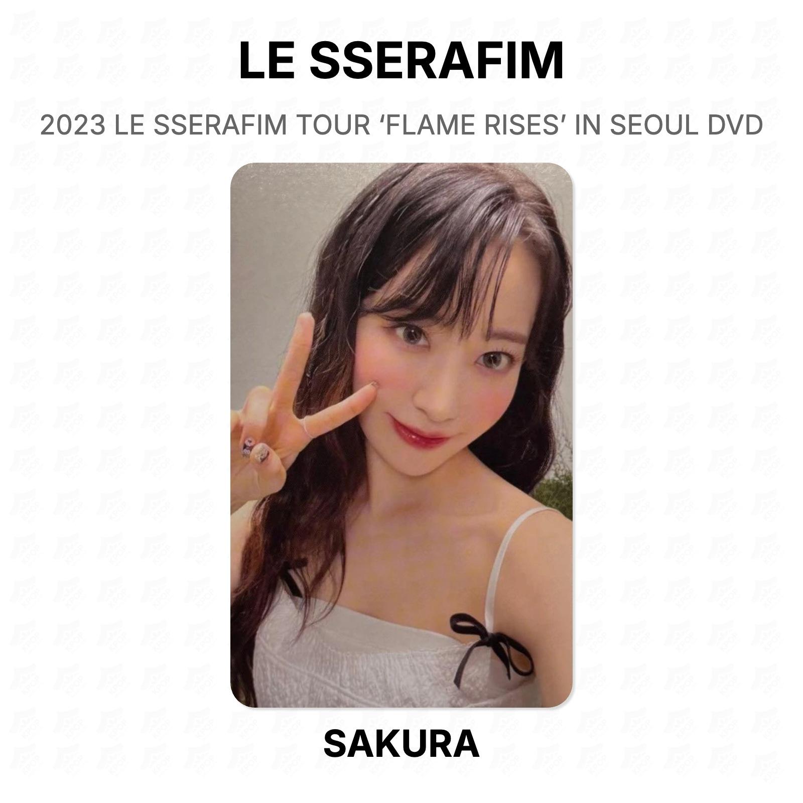 LE SSERAFIM 2023 LE SSERAFIM TOUR ‘FLAME RISES’ IN SEOUL DVD Official Photocard SAKURA
