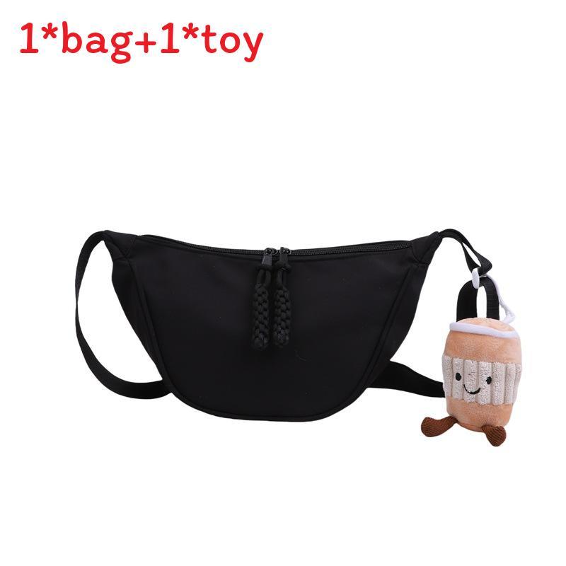 Nylon Duffle Bag For Women Lightweight Casual Singlecompartment With Zipper For Daily Use