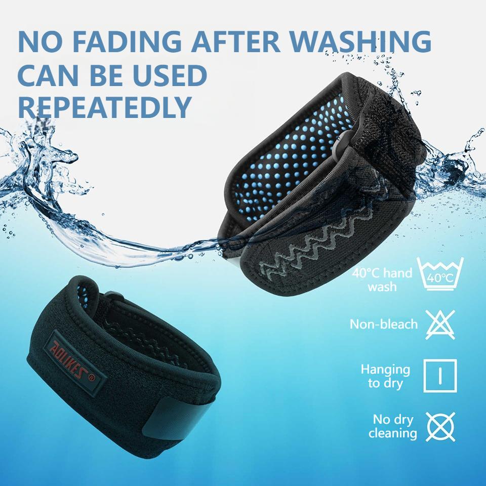 AOLIKES 1PCS Patella Kneecap Band Adjustable Silica Gel Knee Tendon Strap Protector Knee Pad Running Sports Cycling Knee Support