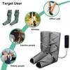 24W 6 Modes  Air Compression Leg Massager Heated for Foot and Calf Thigh Circulation with Handheld Controller 3 Intensities