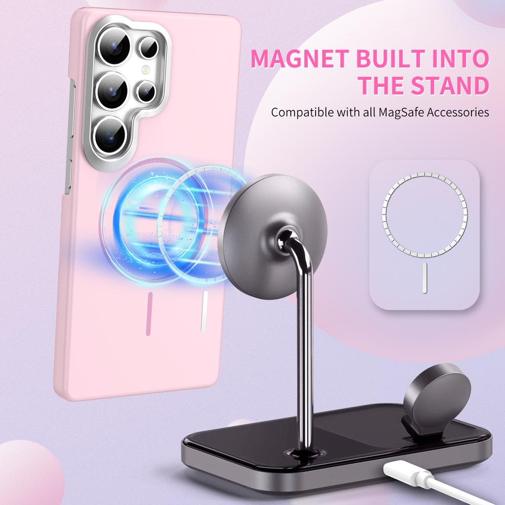 Simple Hard PC Magnetic For Magsafe Case For Samsung Galaxy S25 S24 S23 S22 Ultra A32 A52 A23 A33 A53 A14 A24 A34 A56 A36 Cover