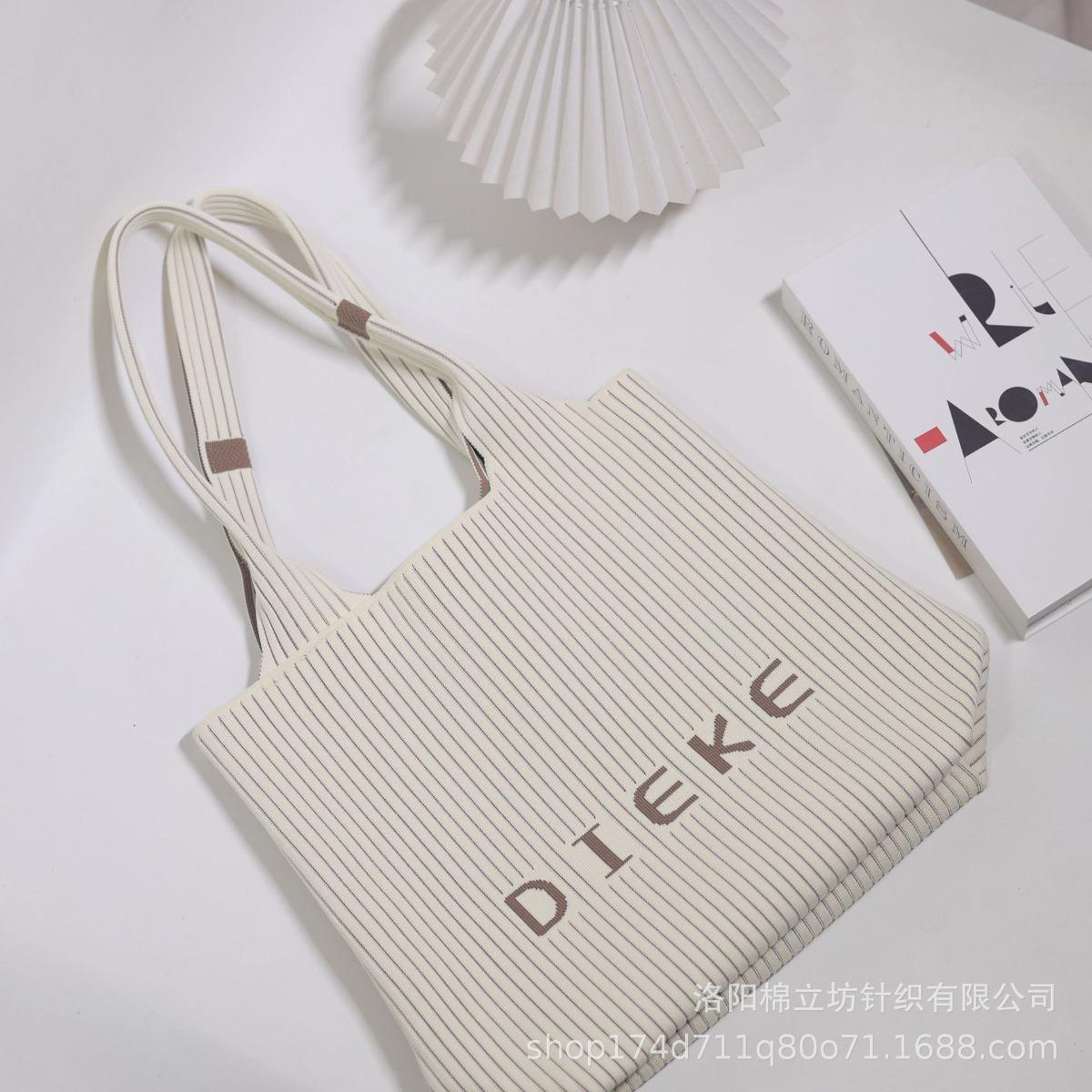 

Striped Bag, Tote Bag, Large Capacity Bag, Casual Bag, Handbag, Shoulder Bag, Ladies Bag 30*56