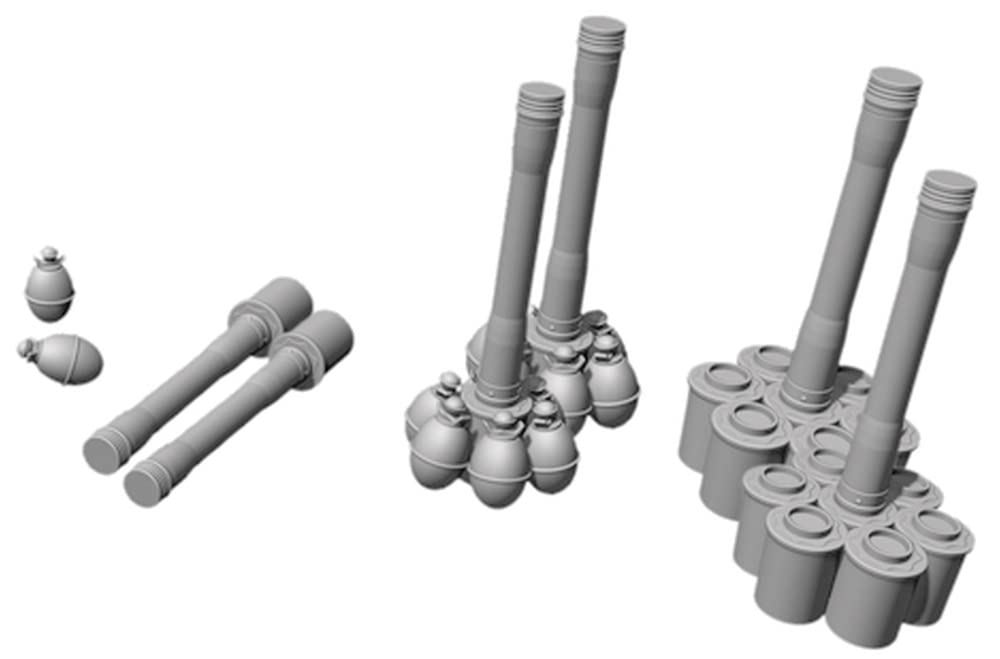 

Sol Model 1/16 WWII German M24 Handle Grenade, M39 Egg Grenade, and Concentration Grenade Resin Kit (MM425)