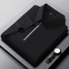 Men's Polo Shirt High-End Solid Color Half Zipper Short Sleeve Summer Lapel T-Shirt Business Casual Menswear